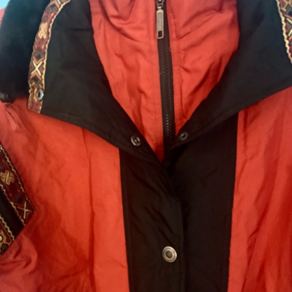 Vintage FERA Skiwear Ski Jacket Orange Black NWT Size 10 Thermoloft - Picture 4 of 13